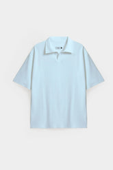 Ottoman Knitted Polo - Maya Blue